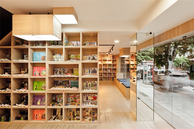 虹口區(qū)原木風格書店裝修設計-第1張圖片-上海古都建筑設計集團