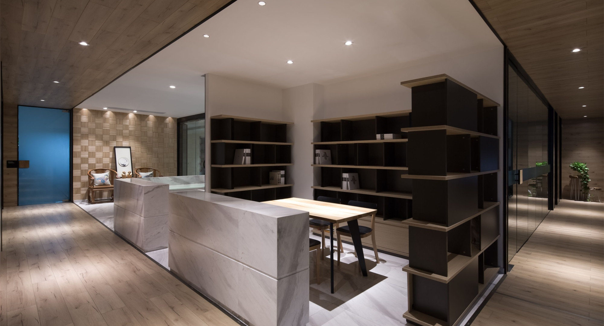 商務(wù)穩(wěn)重風(fēng)格辦公室裝修設(shè)計-第2張圖片-上海古都建筑設(shè)計集團(tuán)